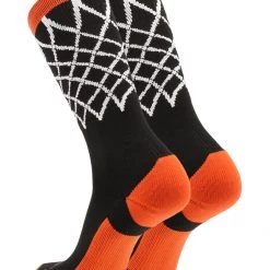 MadSportsStuff Elite Basketball Socks With Net Crew Length - Made In The USA