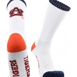 TCK All Schools Auburn Tigers Socks Basic Crew White Socks 7 TCK All Schools Auburn Tigers Socks Basic Crew White Socks