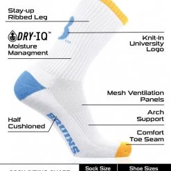 TCK UCLA Bruins Socks Basic Crew White Socks
