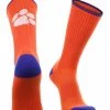 TCK Clemson Tigers Socks Campus Legend Crew Length