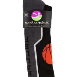 MadSportsStuff Baller Basketball Socks With Basketball Logo Crew Length