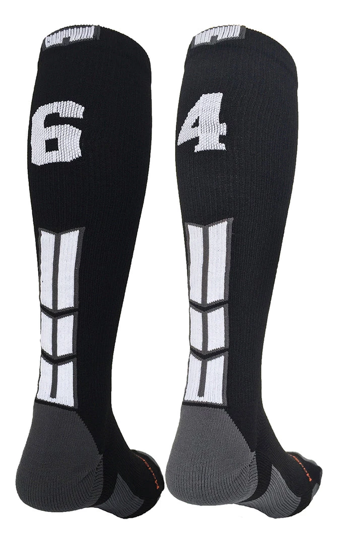 MadSportsStuff Softball Socks Black Player ID Custom Number Over The Calf Socks For Softball Baseball Football Boys And Girls 16 MadSportsStuff Softball Socks Black Player ID Custom Number Over The Calf Socks For Softball Baseball Football Boys And Girls