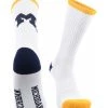 TCK Michigan Wolverines Socks Basic Crew White Socks