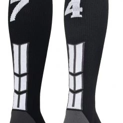 MadSportsStuff Softball Socks Black Player ID Custom Number Over The Calf Socks For Softball Baseball Football Boys And Girls 136 MadSportsStuff Softball Socks Black Player ID Custom Number Over The Calf Socks For Softball Baseball Football Boys And Girls