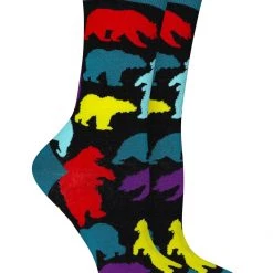 WHD Crazy Socks - Crew Bear Socks For Women Gift For Animal Lovers