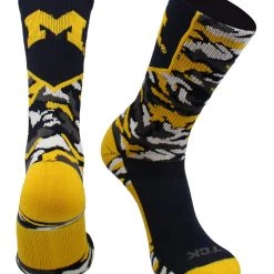 TCK Michigan Wolverines Socks Woodland Camo Crew