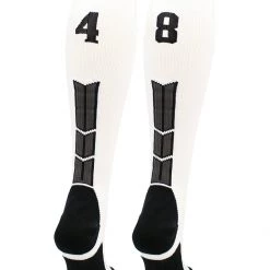 MadSportsStuff Softball Socks White Player ID Custom Number Over The Calf Socks For Softball Baseball Football Boys And Girls 160 MadSportsStuff Softball Socks White Player ID Custom Number Over The Calf Socks For Softball Baseball Football Boys And Girls