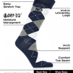 TCK All Schools Penn State Nittany Lions Argyle Dress Socks NCAA Fanwear Crew Length 6 TCK All Schools Penn State Nittany Lions Argyle Dress Socks NCAA Fanwear Crew Length