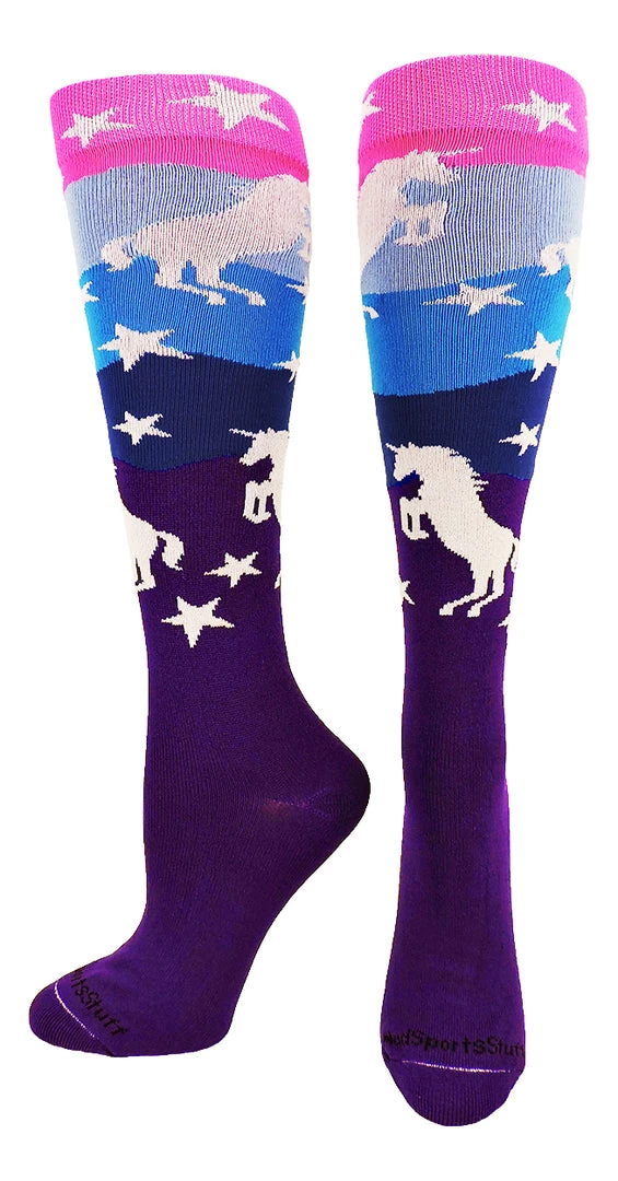 MadSportsStuff Neon Unicorn Socks Over The Calf 6 MadSportsStuff Neon Unicorn Socks Over The Calf