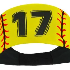 MadSportsStuff Softball Headband For Girls With Jersey Number (numbers 00-39) Headbands