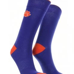 TCK All Schools Clemson Tigers Dress Socks Dean's List Crew Length Socks