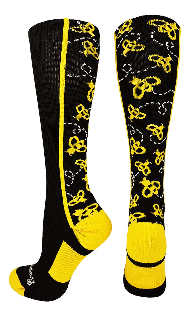 MadSportsStuff Crazy Socks With Bumble Bees Over The Calf Softball Socks 5 MadSportsStuff Crazy Socks With Bumble Bees Over The Calf Softball Socks