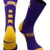 TCK LSU Tigers Baseline Crew Socks