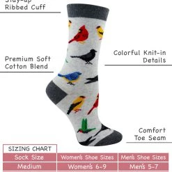 WHD Backyard Bird Socks For Women Gift For Bird Lovers