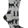 WHD Black Cat Socks For Women Gift For Animal Lovers Crazy Socks - Crew