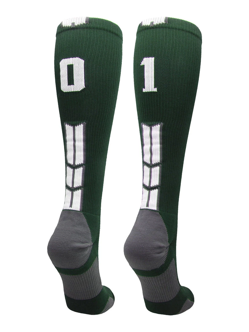 MadSportsStuff Dark Green Player ID Custom Number Over The Calf Socks For Softball Baseball Football Boys And Girls Softball Socks 78 MadSportsStuff Dark Green Player ID Custom Number Over The Calf Socks For Softball Baseball Football Boys And Girls Softball Socks