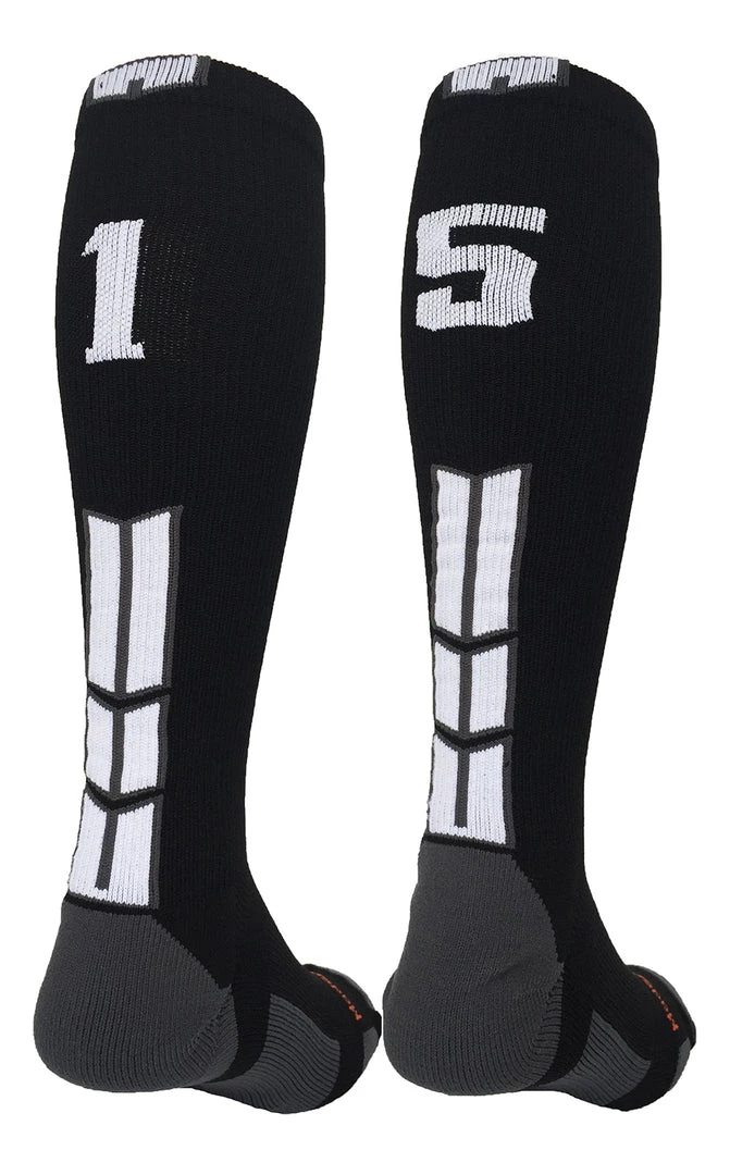 MadSportsStuff Softball Socks Black Player ID Custom Number Over The Calf Socks For Softball Baseball Football Boys And Girls 64 MadSportsStuff Softball Socks Black Player ID Custom Number Over The Calf Socks For Softball Baseball Football Boys And Girls