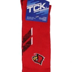 TCK All Schools Louisville Cardinals Socks University Of Louisville Cardinals Champion Crew Socks
