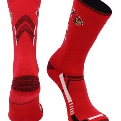TCK All Schools Louisville Cardinals Socks University Of Louisville Cardinals Champion Crew Socks