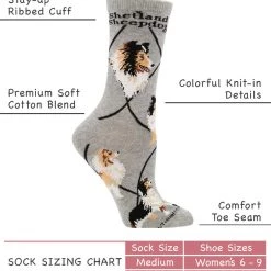 WHD Shetland Sheepdog Socks For Women Gift For Dog Lovers