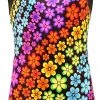 MadSportsStuff Keyhole Style Rainbow Flowers Girls Gymnastics Leotard Leotards
