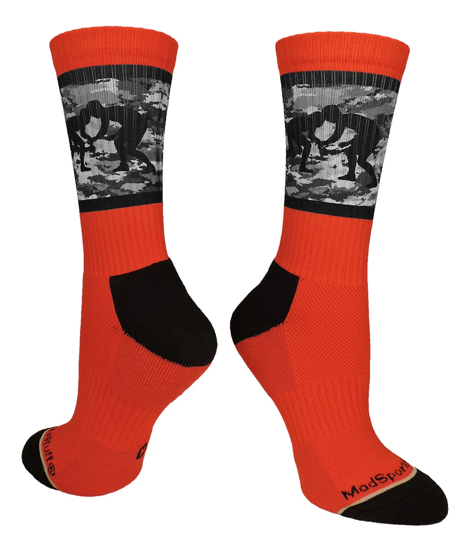 MadSportsStuff Wrestling Socks Fighting Wrestlers Athletic Crew Socks (multiple Colors) 5 MadSportsStuff Wrestling Socks Fighting Wrestlers Athletic Crew Socks (multiple Colors)