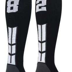 MadSportsStuff Softball Socks Black Player ID Custom Number Over The Calf Socks For Softball Baseball Football Boys And Girls 153 MadSportsStuff Softball Socks Black Player ID Custom Number Over The Calf Socks For Softball Baseball Football Boys And Girls
