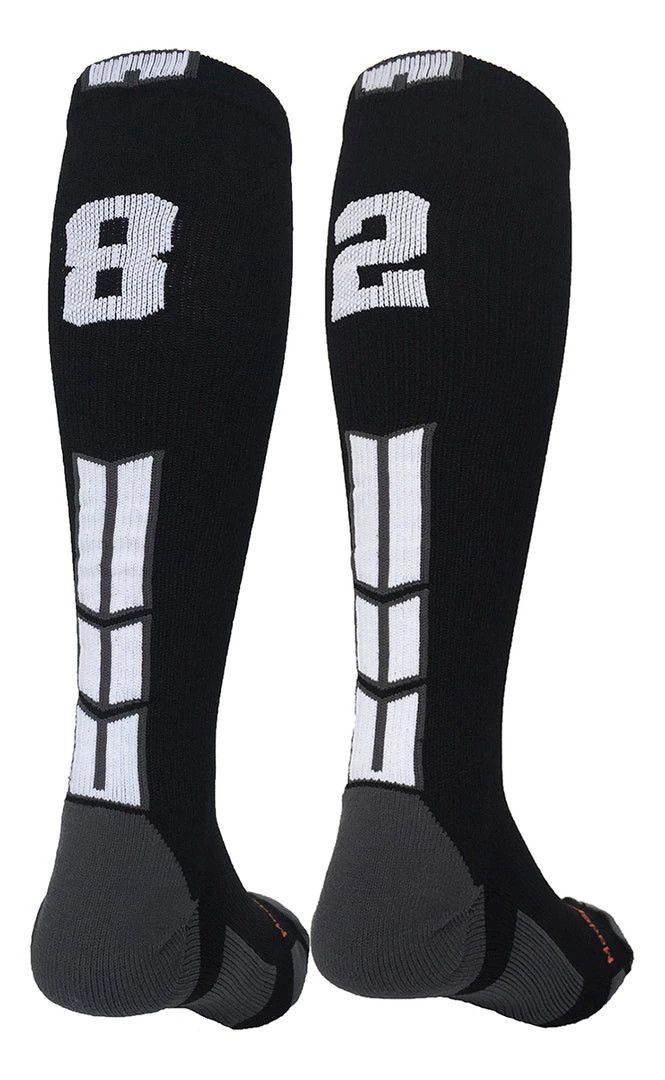MadSportsStuff Softball Socks Black Player ID Custom Number Over The Calf Socks For Softball Baseball Football Boys And Girls 48 MadSportsStuff Softball Socks Black Player ID Custom Number Over The Calf Socks For Softball Baseball Football Boys And Girls