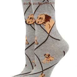 WHD Rhodesian Ridgeback Socks For Women Gift For Dog Lovers Crazy Socks - Crew