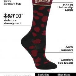 TCK All Schools Texas State Bobcats Socks Womens Savage Crew Socks 7 TCK All Schools Texas State Bobcats Socks Womens Savage Crew Socks