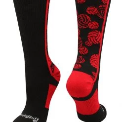 MadSportsStuff Crazy Volleyball Logo Crew Socks (multiple Colors) Volleyball Socks