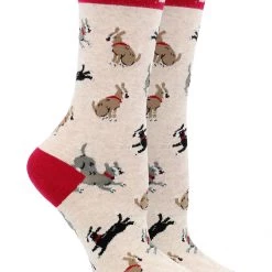 WHD Crazy Socks - Crew Adopt A Dog Socks For Women Gift For Dog Lovers