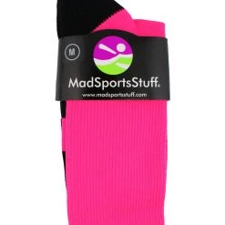 MadSportsStuff Pink Ribbon Breast Cancer Awareness Socks With Stripes