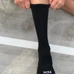 TCK Basketball Socks For Men Or Women 9-11, 10-13, Elite Athletic Cushion Crew Socks With Arch Compression 3-pack