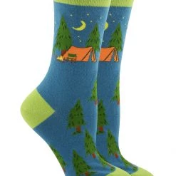 WHD Crazy Socks - Crew Camping Socks For Women Gift For The Outdoors Lover