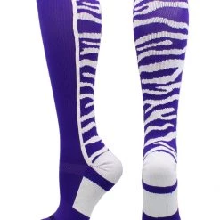 MadSportsStuff Baseball Socks Crazy Socks With Safari Tiger Stripes Over The Calf Socks (multiple Colors)