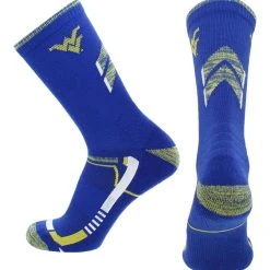 TCK West Virginia Mountaineers Socks West Virginia University Mountaineers Champion Crew Socks