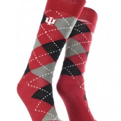 TCK All Schools Indiana Hoosiers Argyle Dress Socks NCAA Fanwear Crew Length