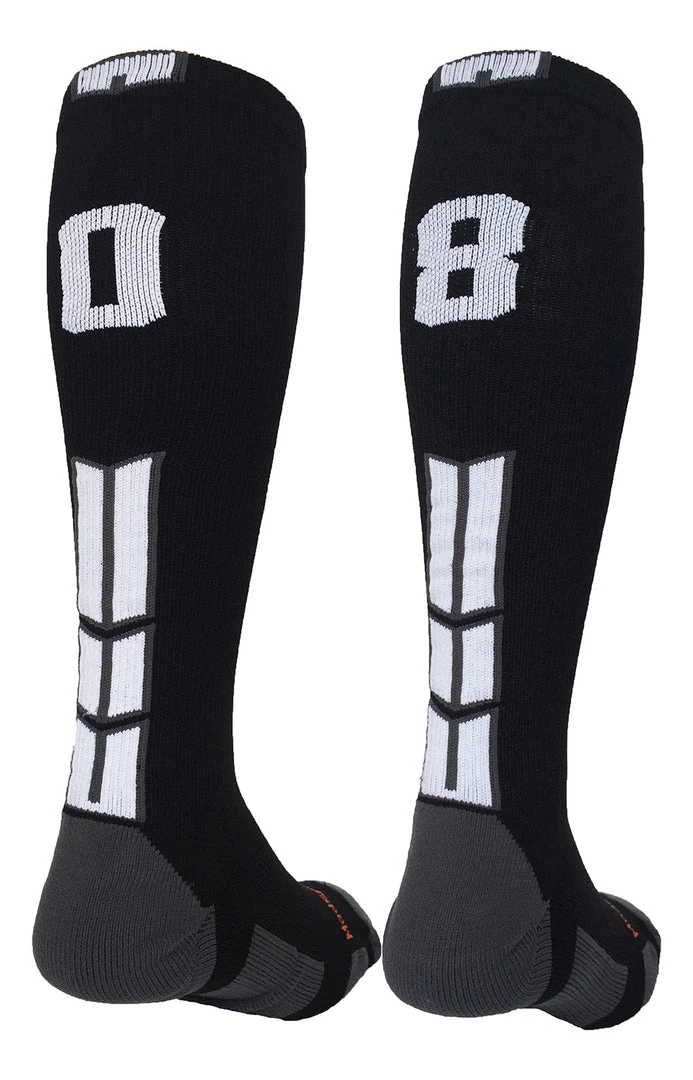MadSportsStuff Softball Socks Black Player ID Custom Number Over The Calf Socks For Softball Baseball Football Boys And Girls 71 MadSportsStuff Softball Socks Black Player ID Custom Number Over The Calf Socks For Softball Baseball Football Boys And Girls
