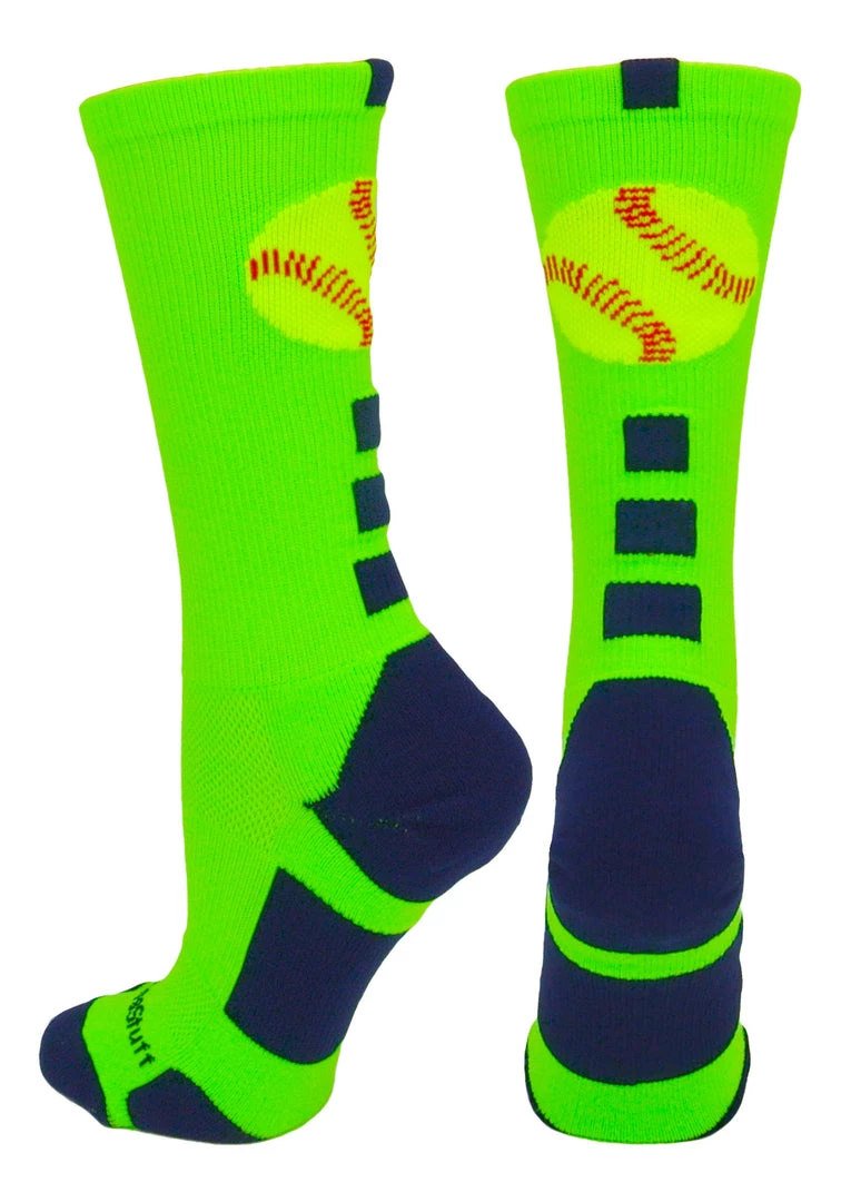 MadSportsStuff Softball Logo Athletic Crew Socks (multiple Colors) Softball Socks 6 MadSportsStuff Softball Logo Athletic Crew Socks (multiple Colors) Softball Socks