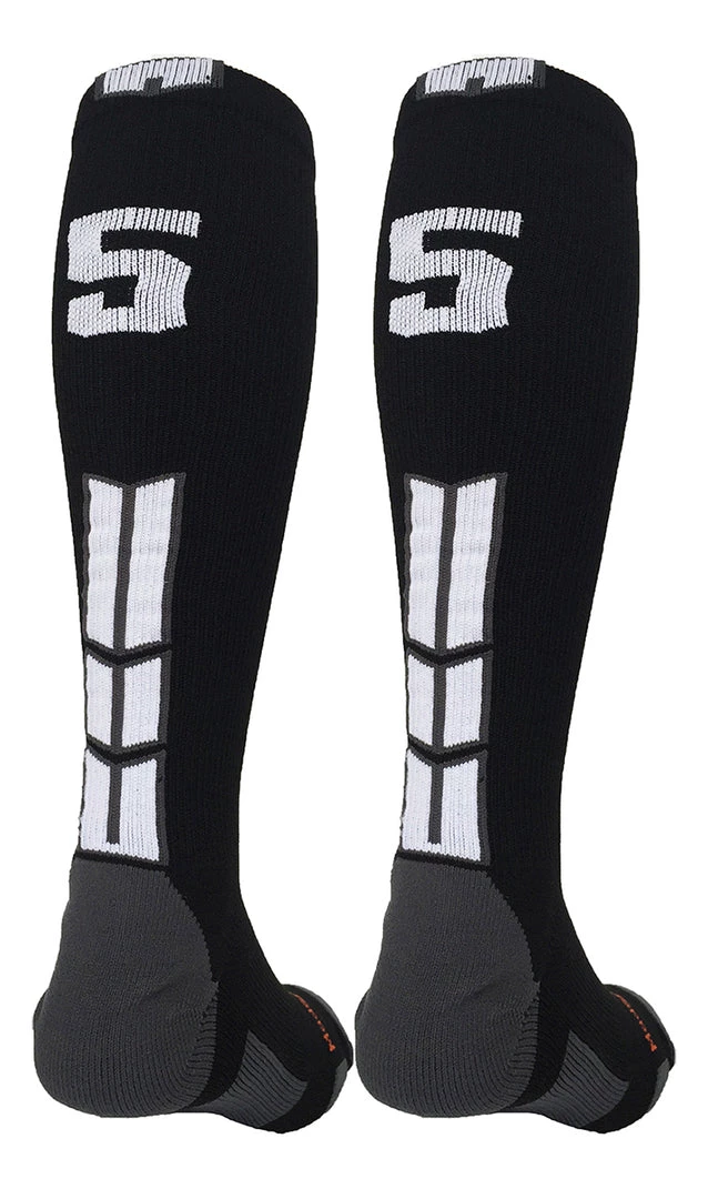 MadSportsStuff Softball Socks Black Player ID Custom Number Over The Calf Socks For Softball Baseball Football Boys And Girls 25 MadSportsStuff Softball Socks Black Player ID Custom Number Over The Calf Socks For Softball Baseball Football Boys And Girls