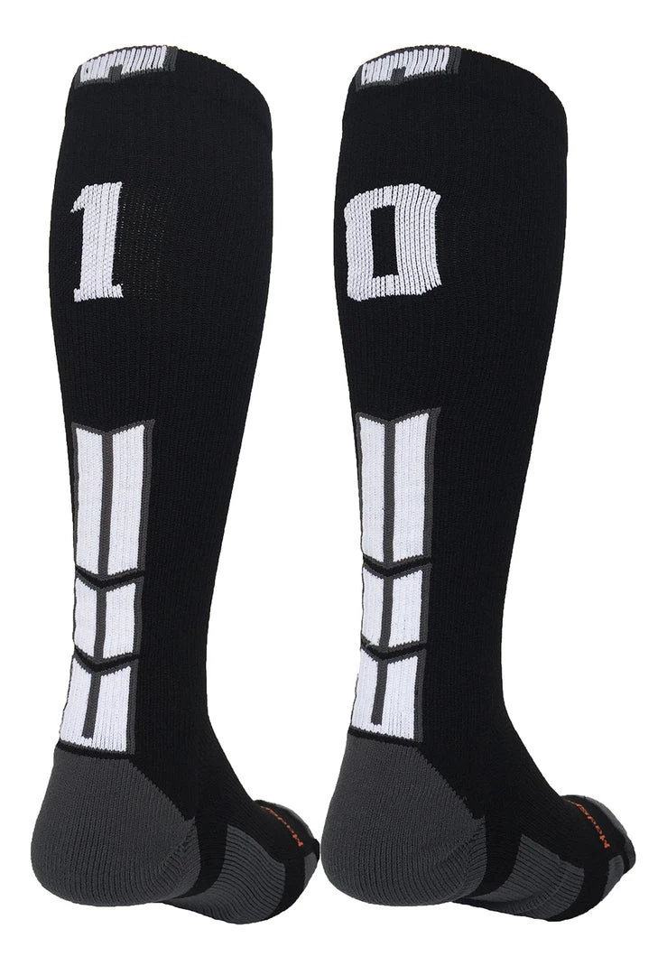 MadSportsStuff Softball Socks Black Player ID Custom Number Over The Calf Socks For Softball Baseball Football Boys And Girls 69 MadSportsStuff Softball Socks Black Player ID Custom Number Over The Calf Socks For Softball Baseball Football Boys And Girls