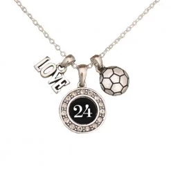 MadSportsStuff Girls Soccer Necklace With Jersey Number (Available In 39 Numbers)