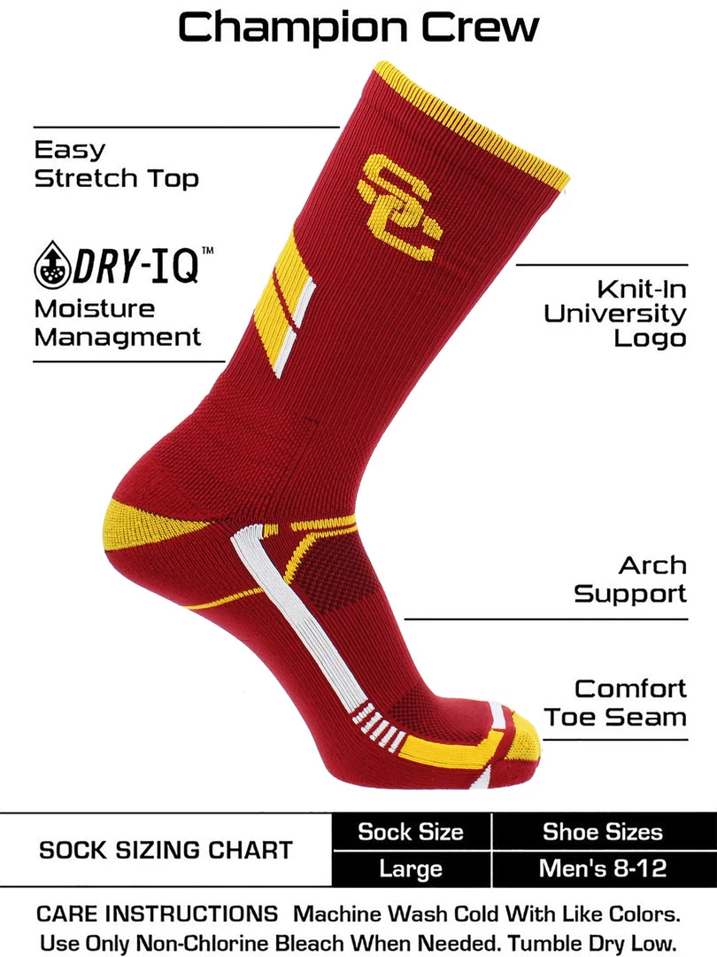 TCK USC Trojans Socks University Of Southern California Trojans Champion Crew Socks 3 TCK USC Trojans Socks University Of Southern California Trojans Champion Crew Socks