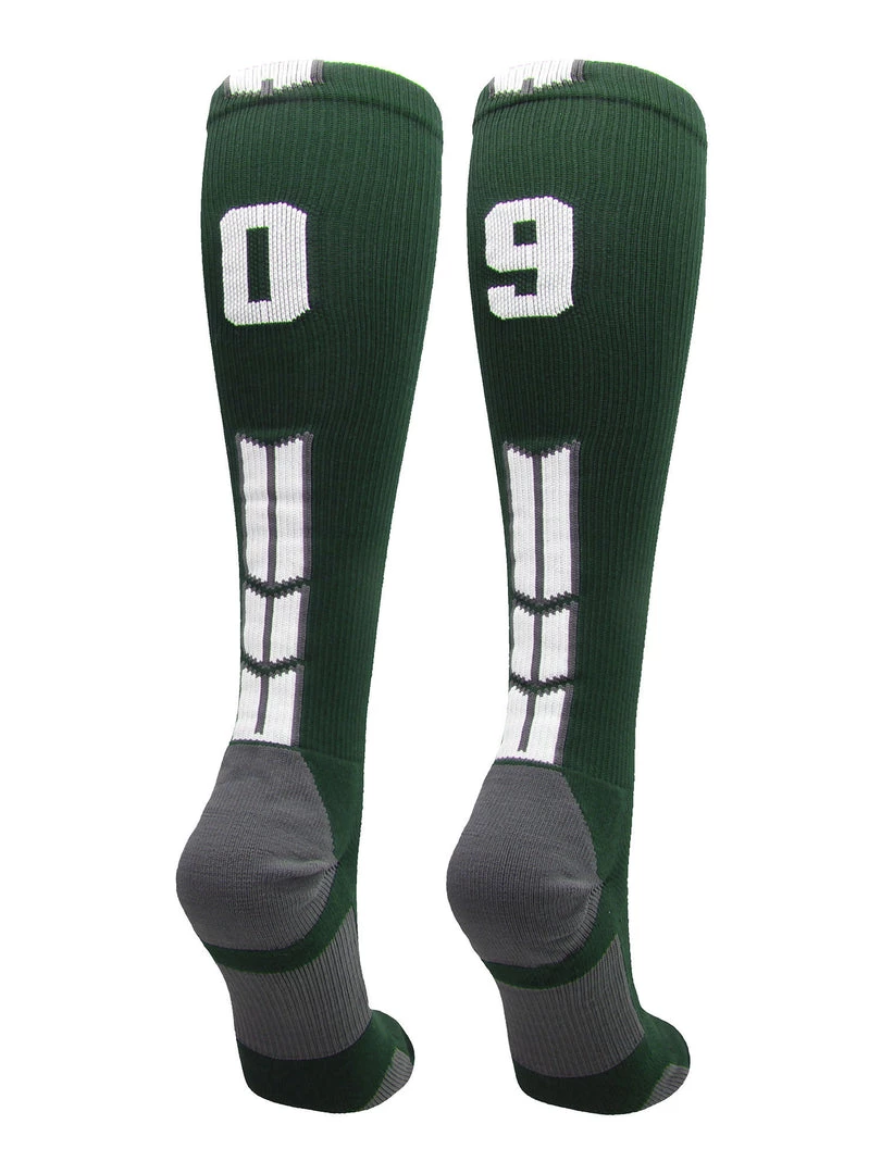 MadSportsStuff Dark Green Player ID Custom Number Over The Calf Socks For Softball Baseball Football Boys And Girls Softball Socks 70 MadSportsStuff Dark Green Player ID Custom Number Over The Calf Socks For Softball Baseball Football Boys And Girls Softball Socks