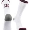 TCK Texas A&M Aggies Socks Basic Crew White Socks