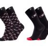 IQ All Schools TCK Brands University Monday & Tuesday 2-Pack Fine Gauge Cotton Crew Dress Socks