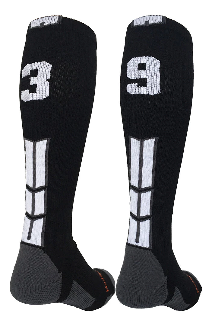 MadSportsStuff Softball Socks Black Player ID Custom Number Over The Calf Socks For Softball Baseball Football Boys And Girls 91 MadSportsStuff Softball Socks Black Player ID Custom Number Over The Calf Socks For Softball Baseball Football Boys And Girls