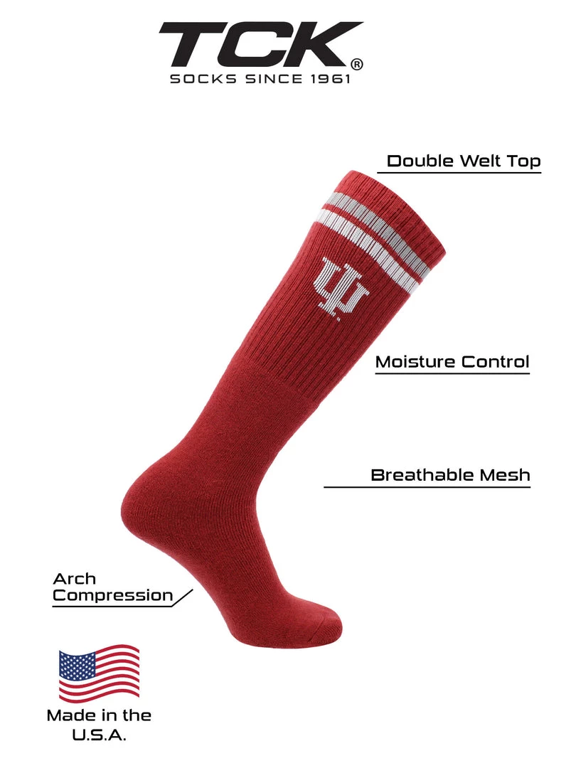 TCK All Schools Indiana Hoosiers Socks Throwback Tube 4 TCK All Schools Indiana Hoosiers Socks Throwback Tube