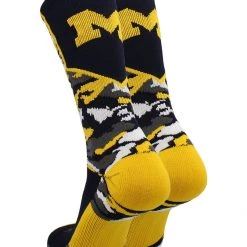 TCK Michigan Wolverines Socks Woodland Camo Crew